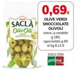 Basko Saclà Olive verdi snocciolate offerta