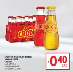Metro Aperitivo analcolico biondo Crodino offerta