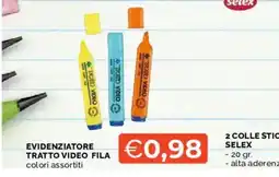 Mercatò Evidenziatore Tratto Video Fila Selex offerta