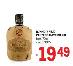 Metro Rum 40° Añejo Pampero Aniversario offerta