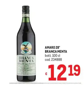 Metro Amaro 28° Branca Menta offerta