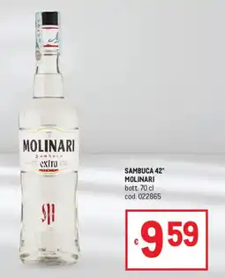 Metro Sambuca extra Molinari offerta