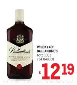 Metro Ballantine's Finest Blended Scotch Whisky offerta