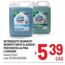 Metro Detergente pavimenti Lysoform offerta