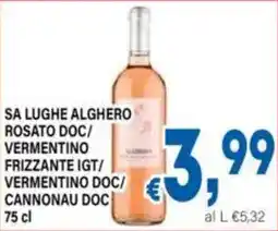 DEM Sa Lughe Alghero Rosato DOC/Vermentino Frizzante IGT/Vermentino DOC/Cannonau DOC offerta