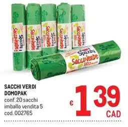 Metro Sacchi verdi Spazzy offerta