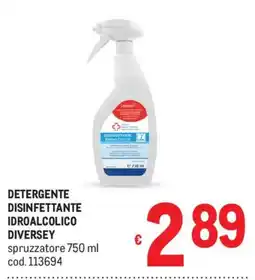 Metro Detergente disinfettante idroalcolico Diversey offerta