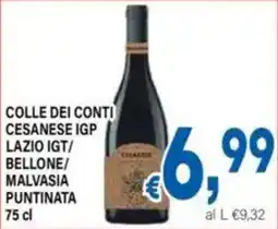 DEM Colle dei Conti Cesanese IGP Lazio IGT/Bellone/Malvasia Puntinata offerta