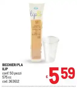 Metro Bicchieri PLA Ilip offerta