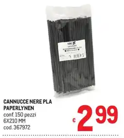 Metro Cannucce nere PLA offerta