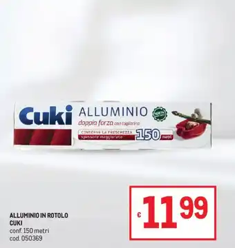 Metro Alluminio in rotolo Cuki offerta