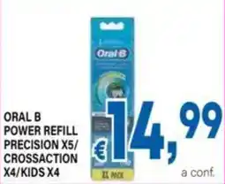 DEM Oral B power refill precision x5/crossaction x4/kids x4 offerta