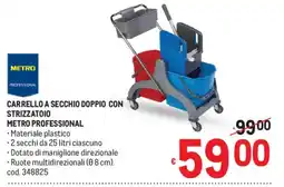Metro Carrello a secchio doppio con strizzatoio Metro Professional offerta