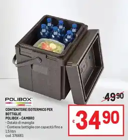 Metro Contenitore isotermico per bottiglie Polibox - Cambro offerta