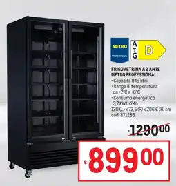 Metro Frigovetrina a 2 ante Metro Professional offerta