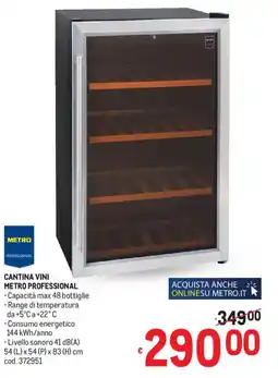 Metro Cantina vini Metro Professional offerta