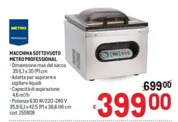 Metro Macchina sottovuoto Metro Professional offerta