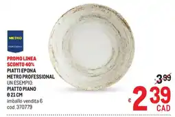 Metro Piatti Epona Metro Professional offerta