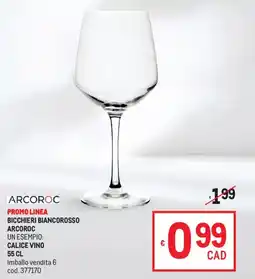Metro Bicchieri Biancorosso Arcoroc offerta