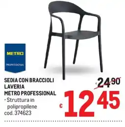 Metro Sedia con braccioli Laveria Metro Professional offerta