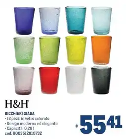 Metro Bicchieri Giada H&H offerta