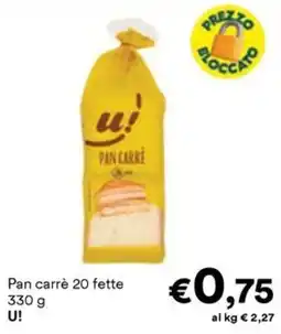 Unes Pan carrè U! offerta