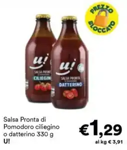 Unes Salsa Pronta di Pomodoro ciliegino o datterino U! offerta