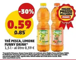 PENNY Thé pesca, limone Funny Drink offerta
