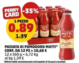 PENNY Passata di pomodoro Mutti offerta