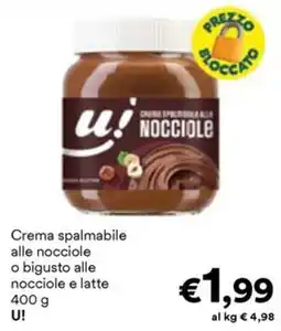 Unes Crema spalmabile alle nocciole U! offerta