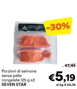 Unes Porzioni di salmone senza pelle SEVEN STAR offerta