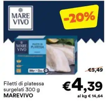 Filetti di platessa surgelati MAREVIVO