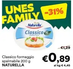 Unes Classico formaggio spalmabile NATURELLA offerta