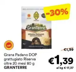Unes Grana Padano DOP grattugiato Riserva GRANterre offerta