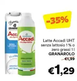 Unes Latte Accadi UHT senza lattosio offerta