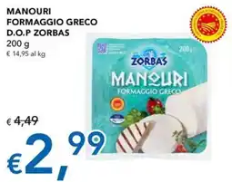 Migross Superstore Manouri formaggio greco Zorbas offerta