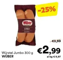 Unes Würstel Jumbo WÜBER offerta