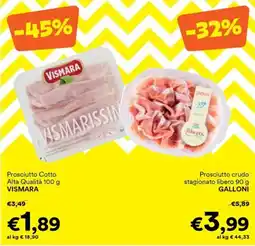 Unes Prosciutto Cotto Alta Qualità Vismara offerta