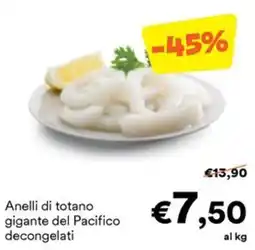 Unes Anelli di totano gigante del Pacifico decongelati offerta