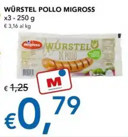 Migross Superstore Würstel di pollo Migross offerta