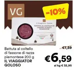 Unes Battuta al coltello di fassone di razza piemontese IL VIAGGIATOR GOLOSO offerta
