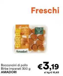 Unes Bocconcini di pollo Birbe impanati AMADORI offerta