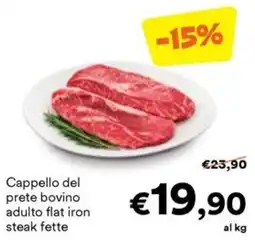 Unes Cappello del prete bovino adulto flat iron steak fette offerta