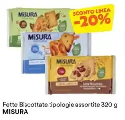 Unes Fette Biscottate tipologie assortite MISURA offerta