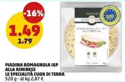 PENNY Piadina Romagnola IGP alla Riminese Le Specialità Cuor di Terra offerta