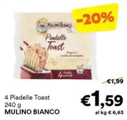 Unes Piadelle Toast Mulino Bianco offerta