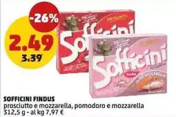 PENNY Sofficini Findus prosciutto e mozzarella, pomodoro e mozzarella offerta