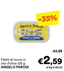Unes Filetti di tonno in olio d'oliva ANGELO PARODI offerta