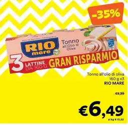 Unes Tonno all'olio di oliva RIO MARE offerta