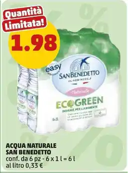 PENNY Acqua naturale San Benedetto offerta